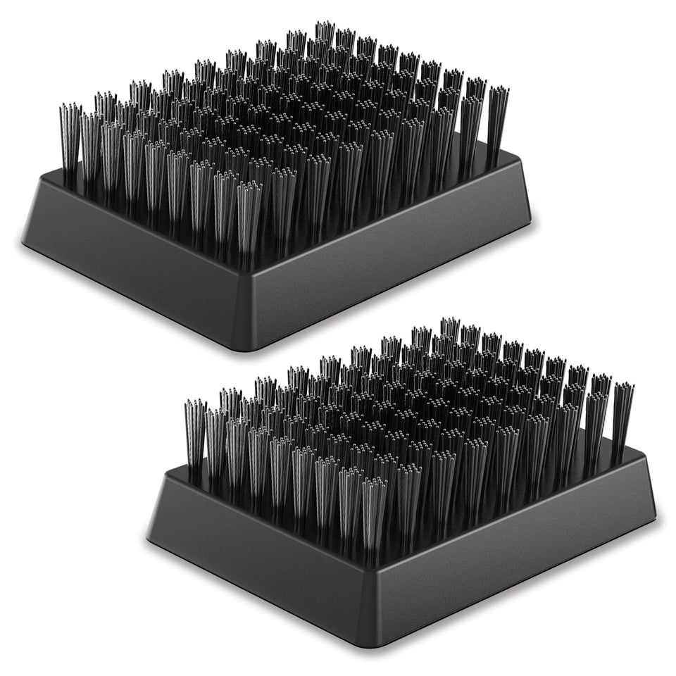 GRILLART replacement brush head pair ready for quick grill cleaning