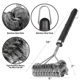 GRILLART rust-resistant stainless steel for durable grill cleaning.