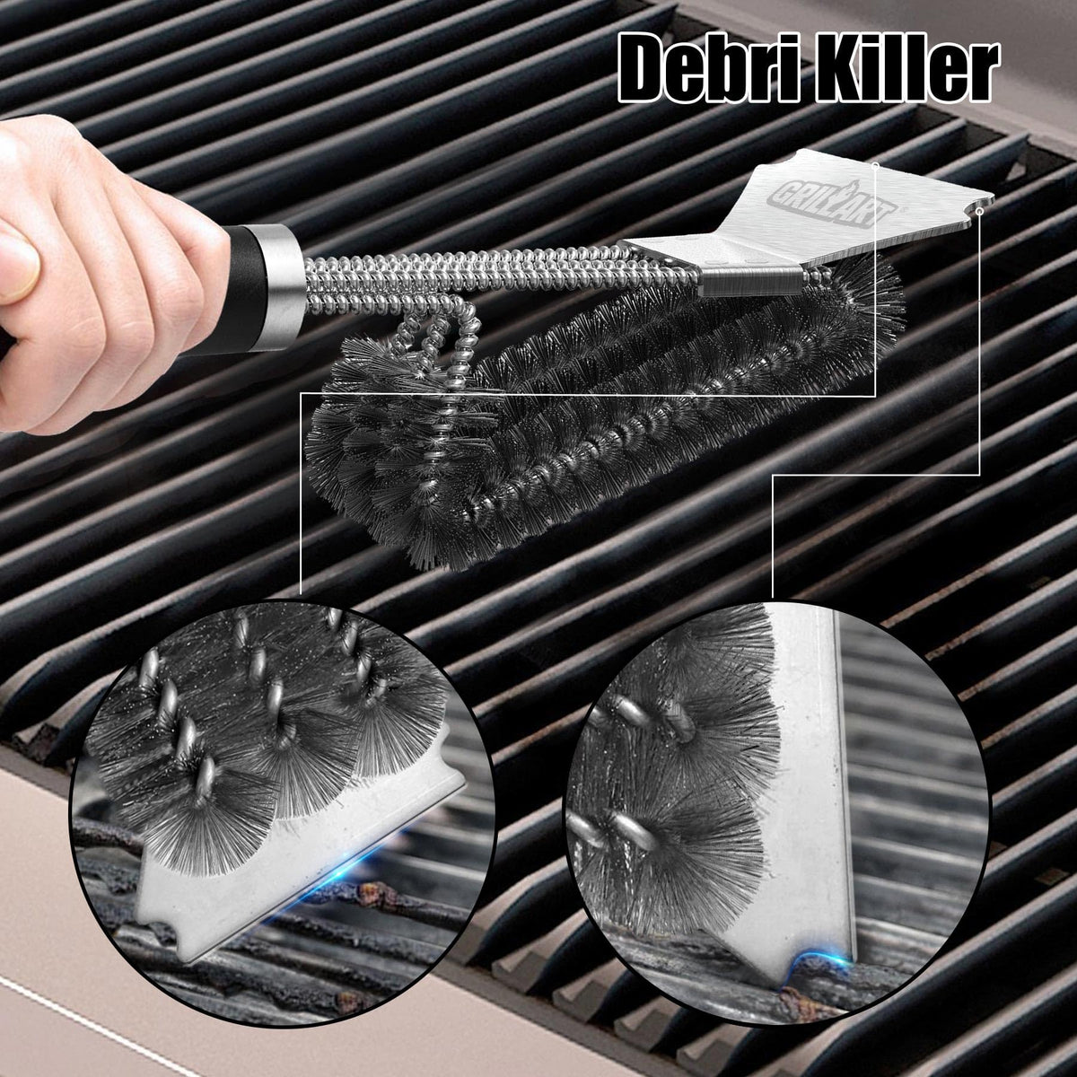 GRILLART compatible with charcoal, porcelain, infrared, and smoker grills.