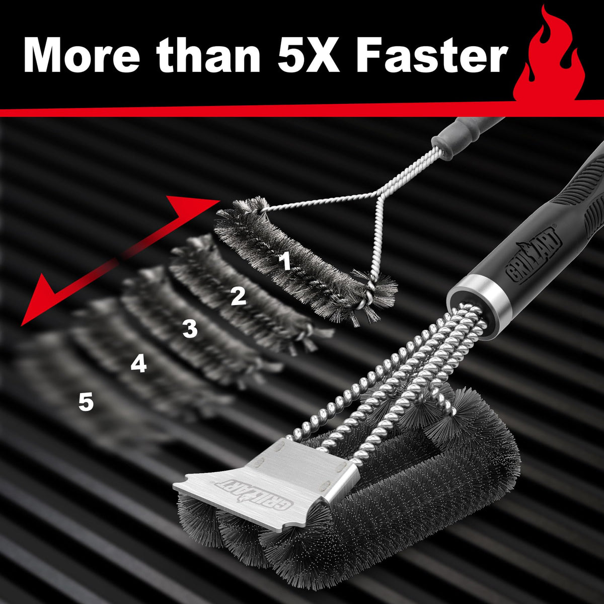 GRILLART safe hot-grate cleaning for versatile use