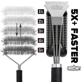 GRILLART safety-first design with tightly twisted bristles reduces shedding.