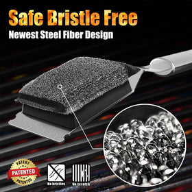 GRILLART sturdy stainless-steel handle resists rot for long-lasting use.