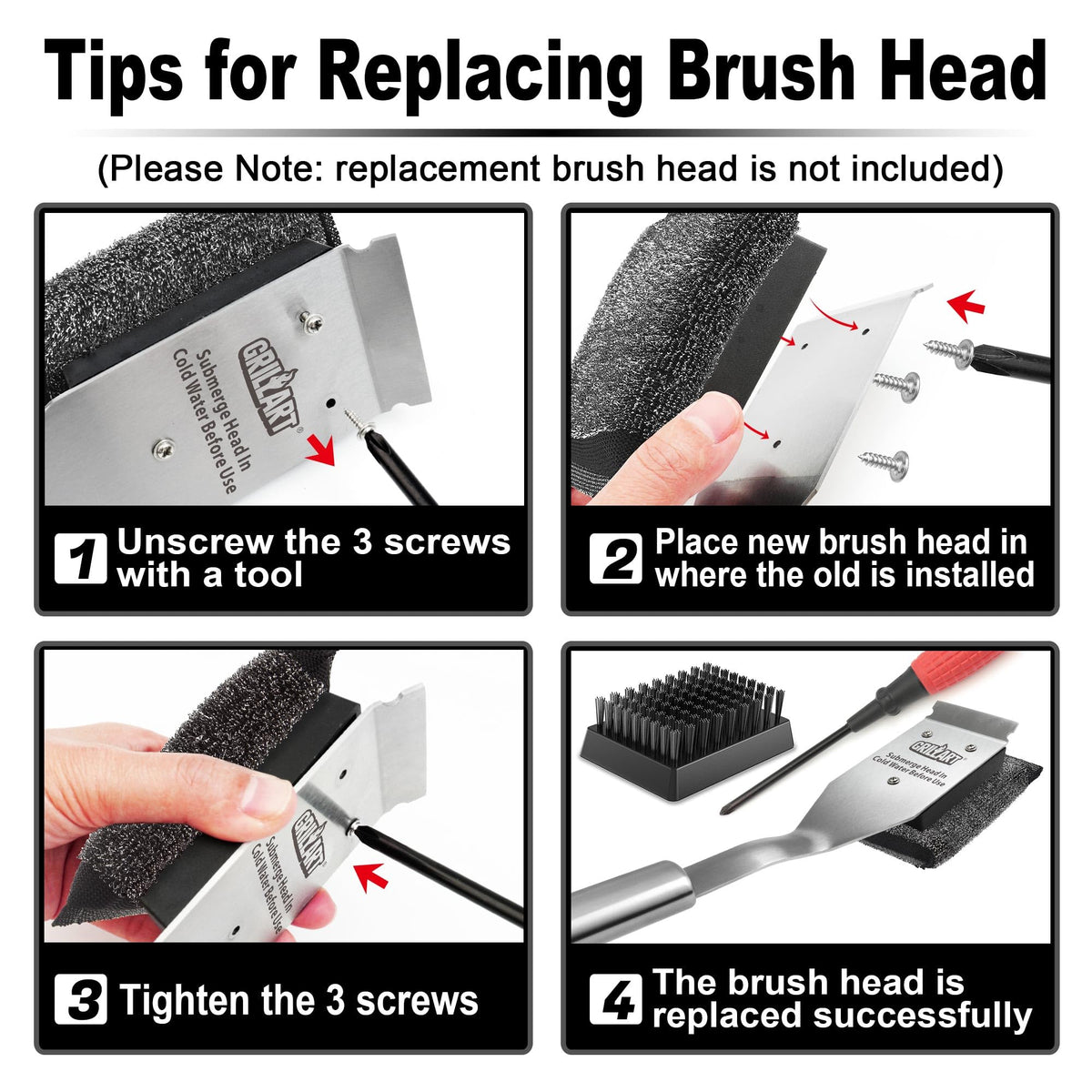 GRILLART Steam-assisted cleaning with hot water boosts effectiveness.