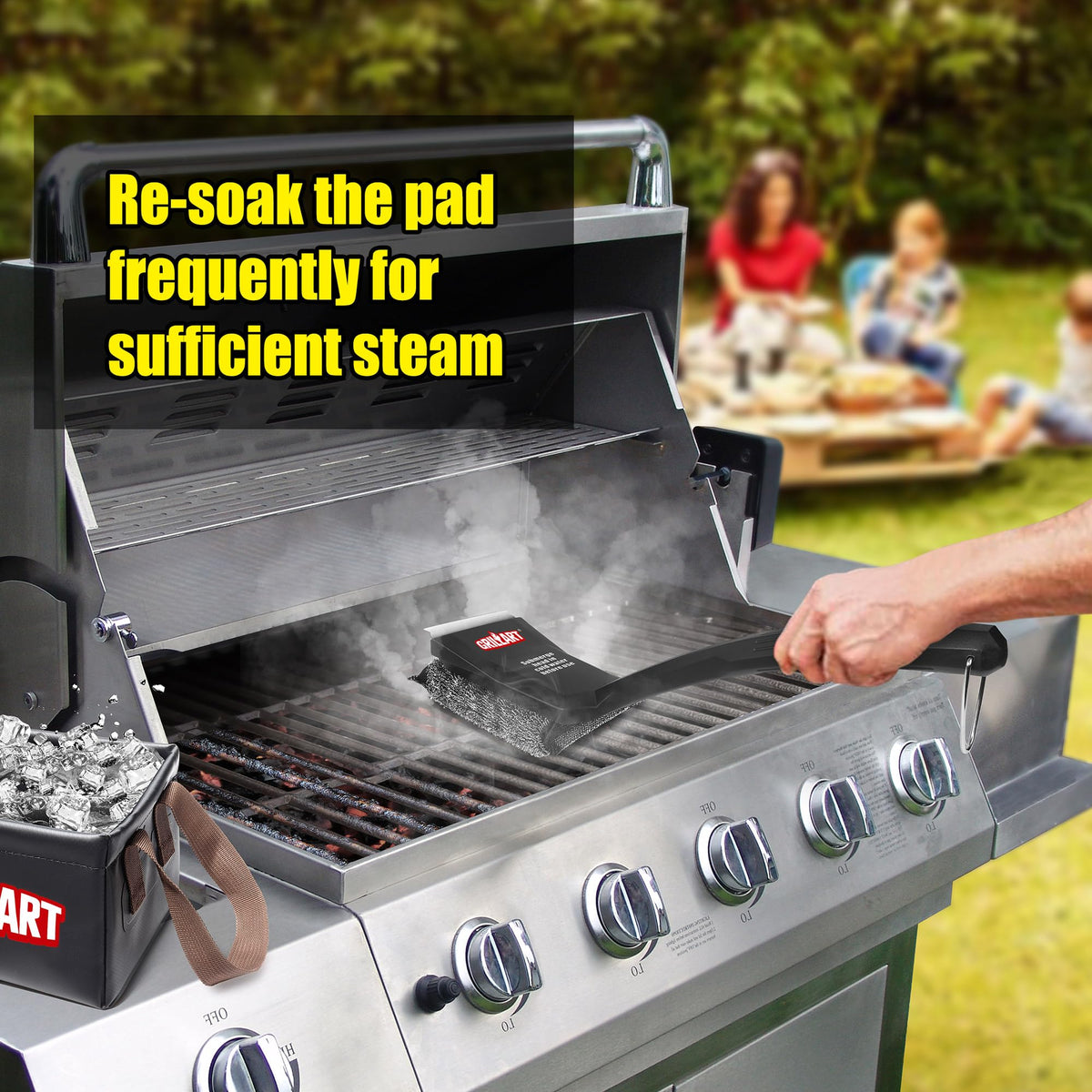 GRILLART SteamWizards work with all grates for versatile grilling.