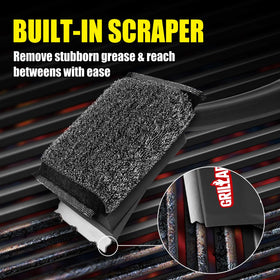GRILLART detachable brush pad is dishwasher-safe for easy cleanup.