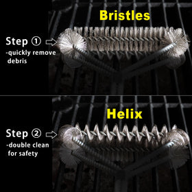 GRILLART wide-head cleans large surfaces quickly and evenly.