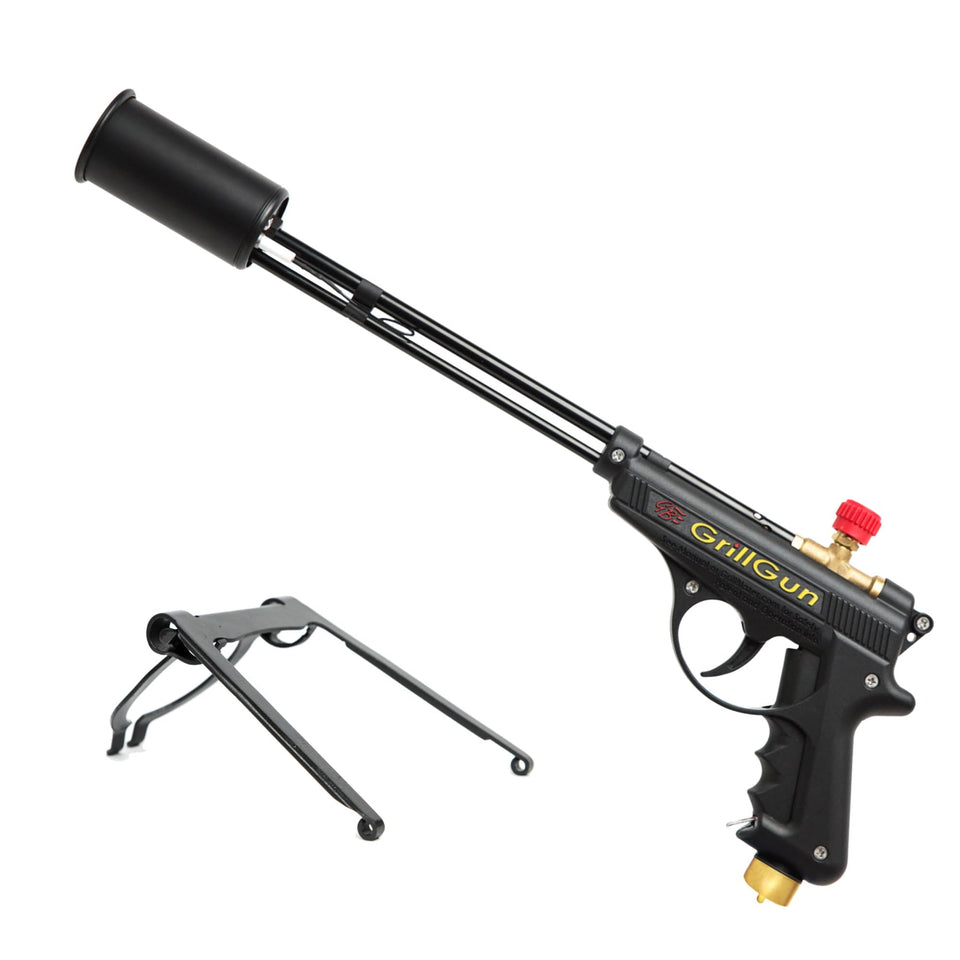 GRILLBLAZER GrillGun ignites charcoal instantly for fast, even heating