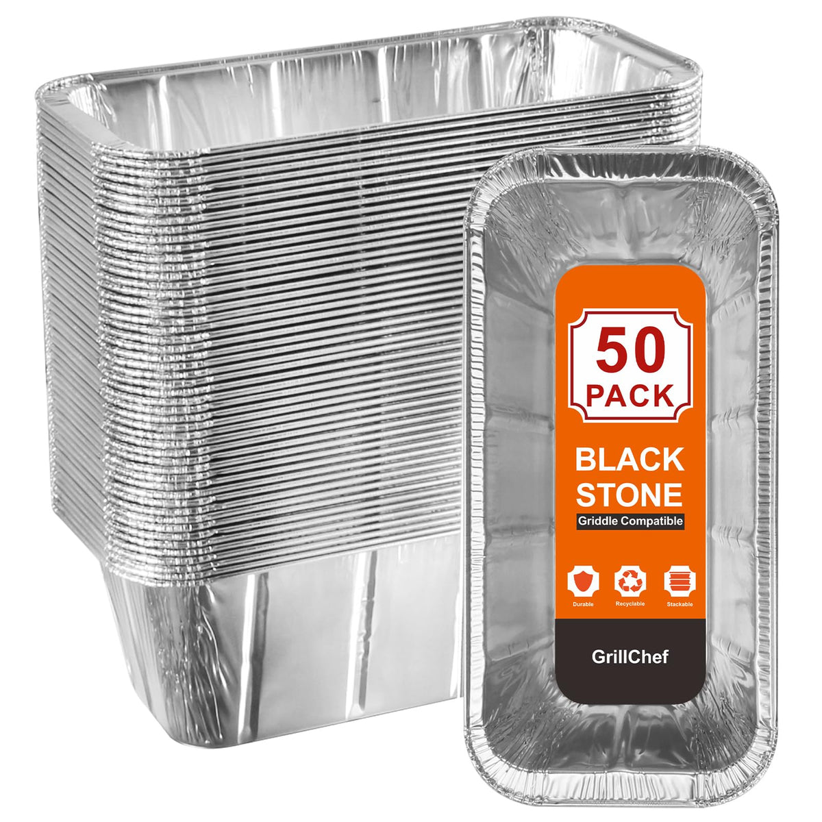 GrillChef grease cup liners 50-pack for clean, mess-free grilling