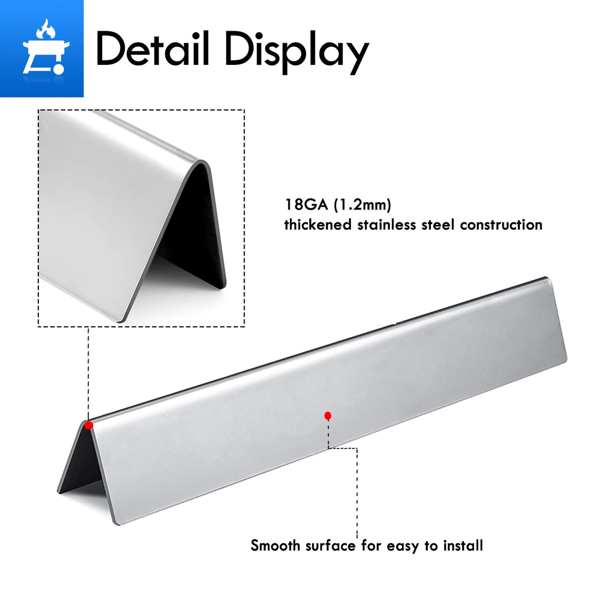 Grillflame Genesis E330 installation diagram shows proper alignment