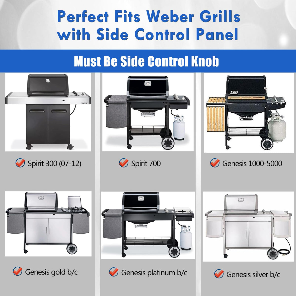 Grillflame Spirit 700 side-control grates for easy replacement