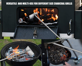 Grilliance ash tool compatible with Kamado Joe and Big Green Egg grills