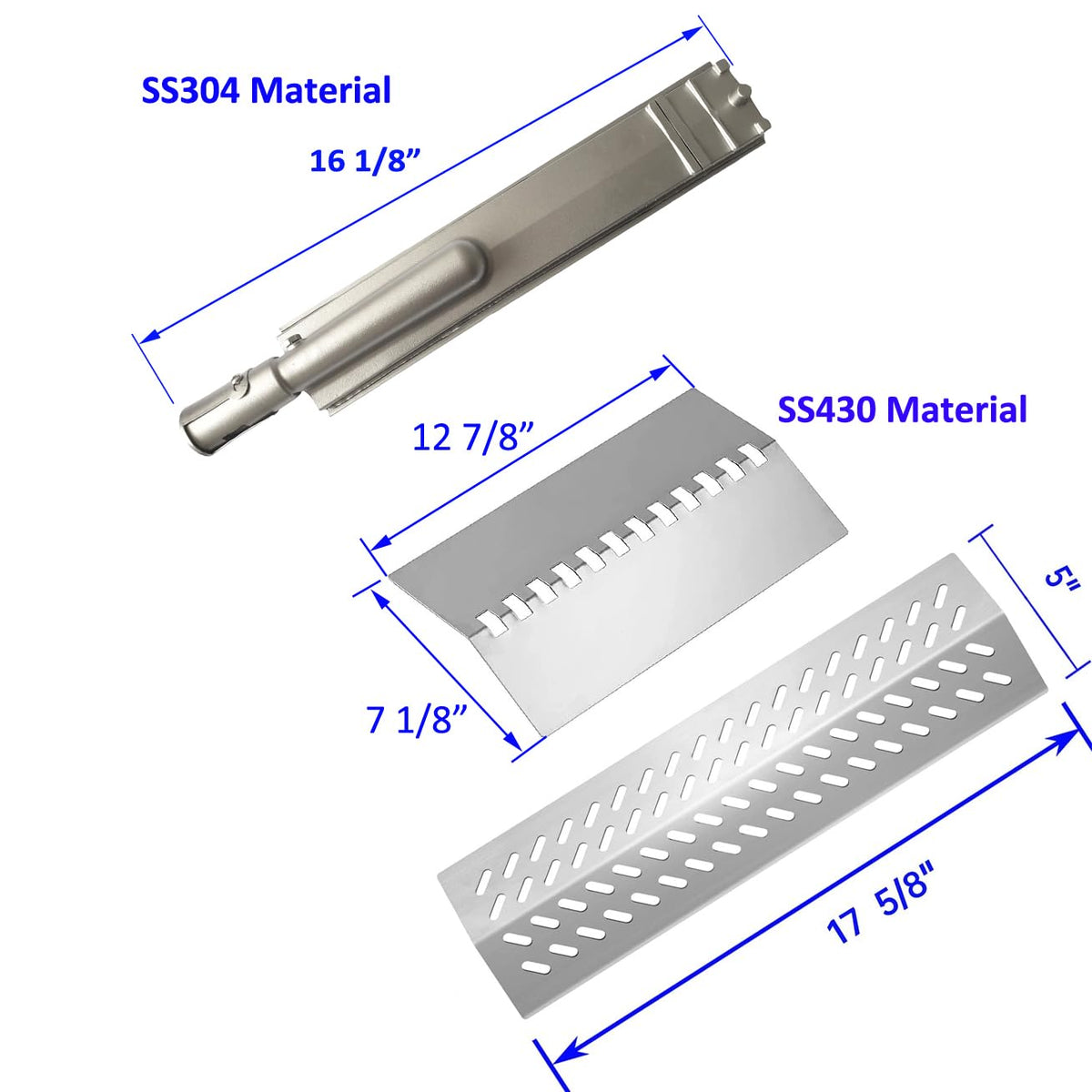 GRILLJOB flame tamers 16631 for even heat distribution in grills