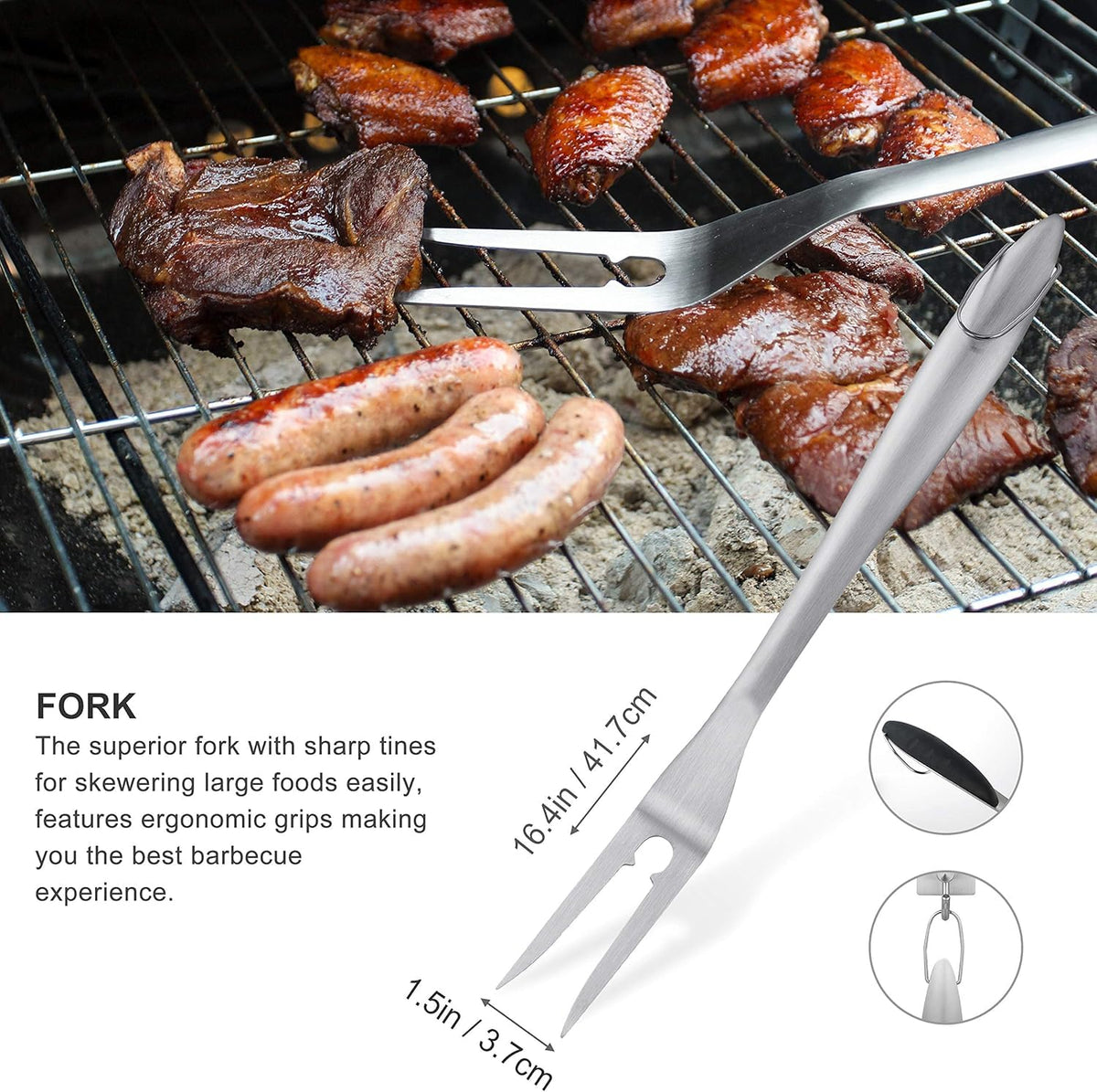 Grilljoy cleaning brush with durable bristles for quick cleanup