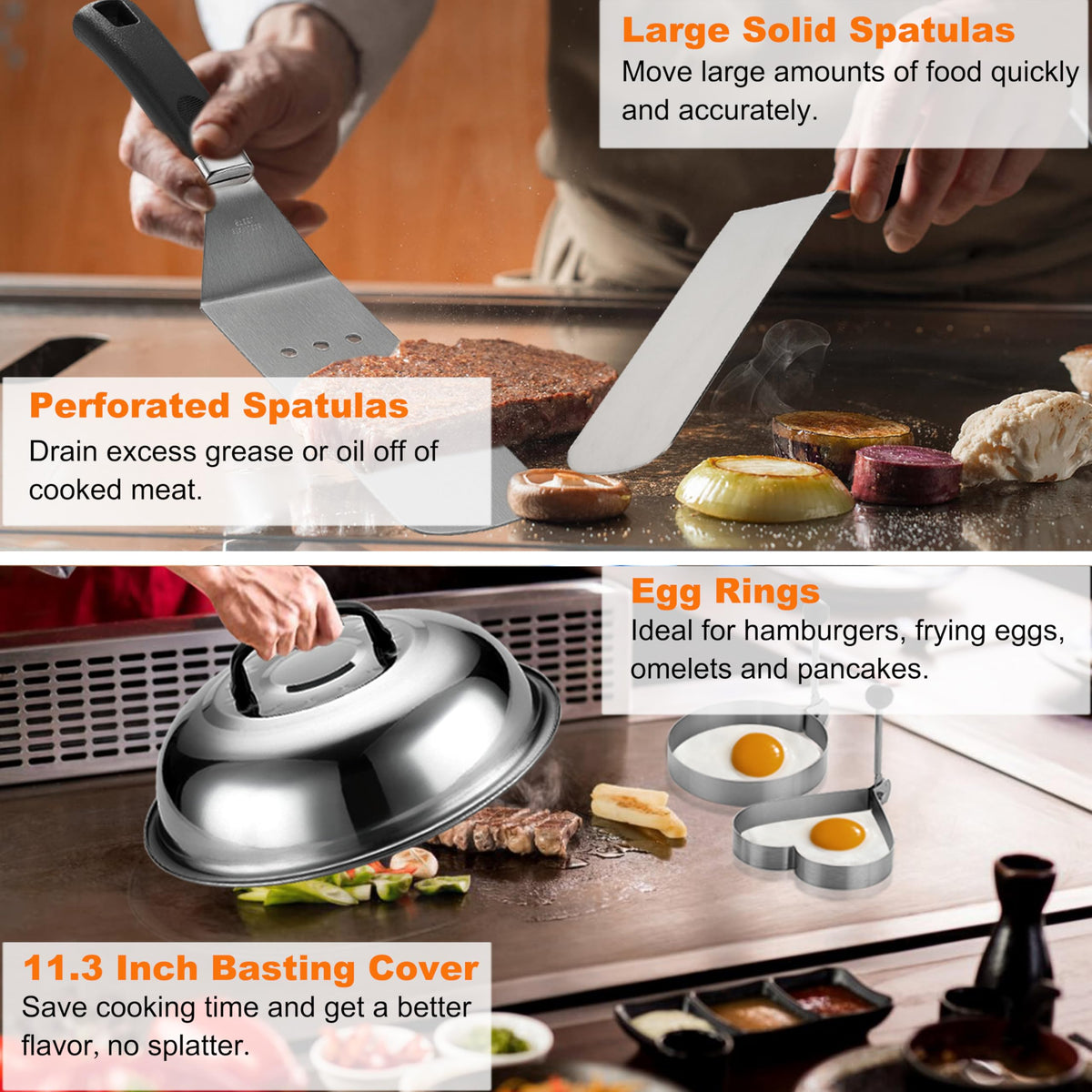 Grilljoy griddle scraper tool to clean flat top surfaces efficiently