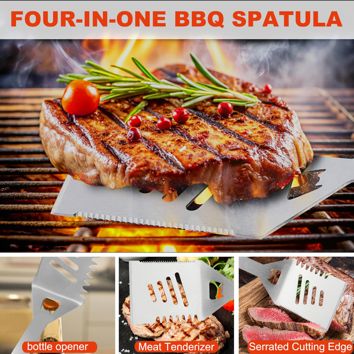 Grilljoy grill brush with replacement head for easy maintenance