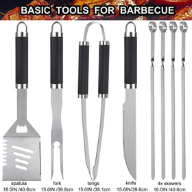 Grilljoy meat thermometer included for precise doneness checks