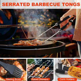 Grilljoy six skewers and eight corn holders for versatile grilling