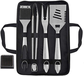 Grilljoy stainless steel grill fork for secure meat handling and precise cutting.