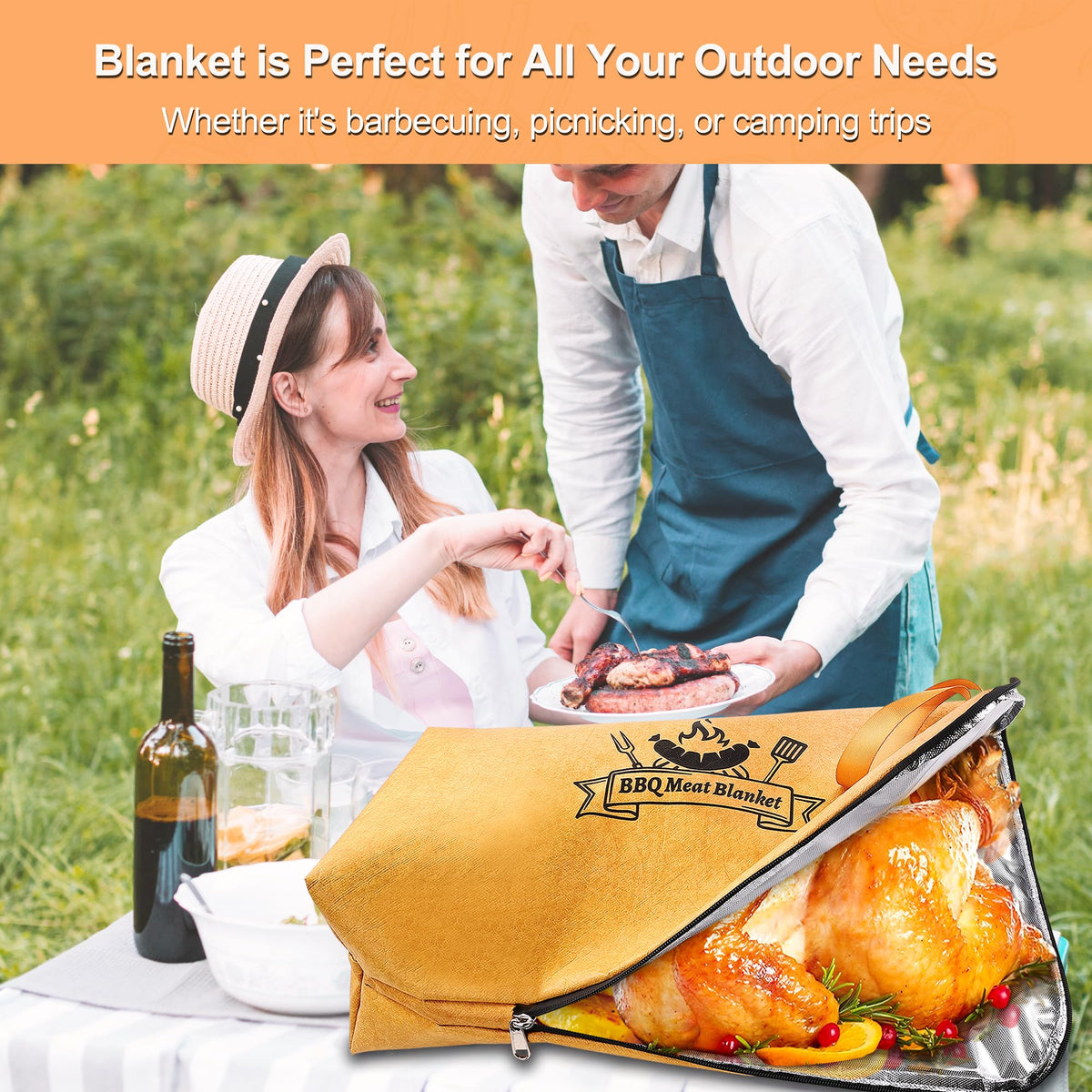 GrillJoy wide-mouth resting design provides easy access to plated foods.