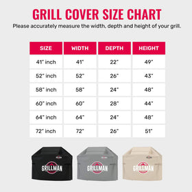 Easy-clean Grillman grill cover cleans quickly with a spray of water.