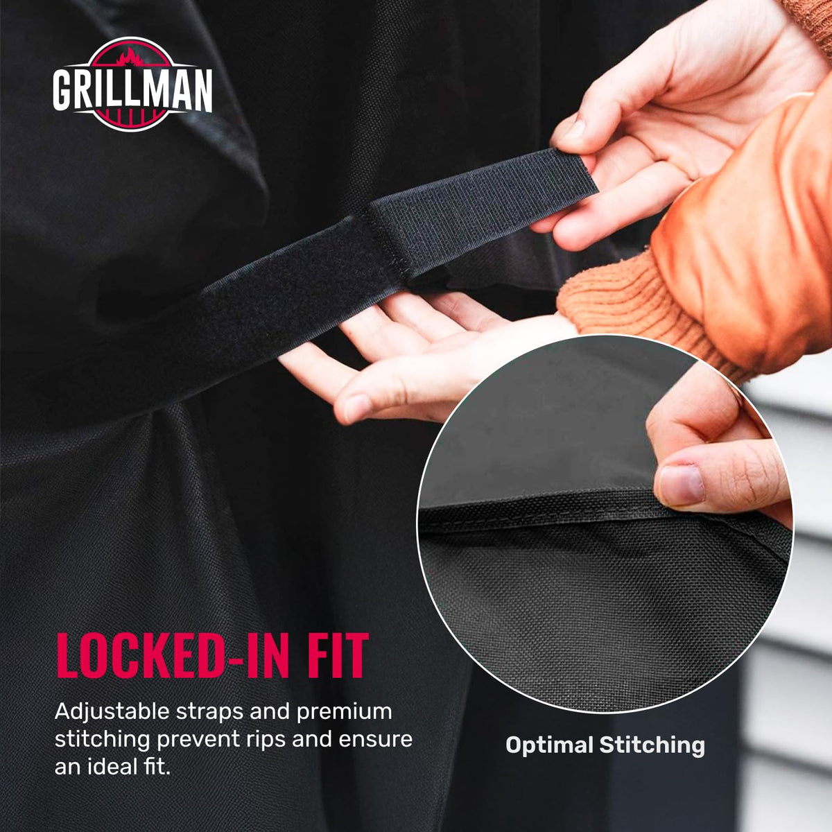Grillman durable stitching extends cover life against wear and weather