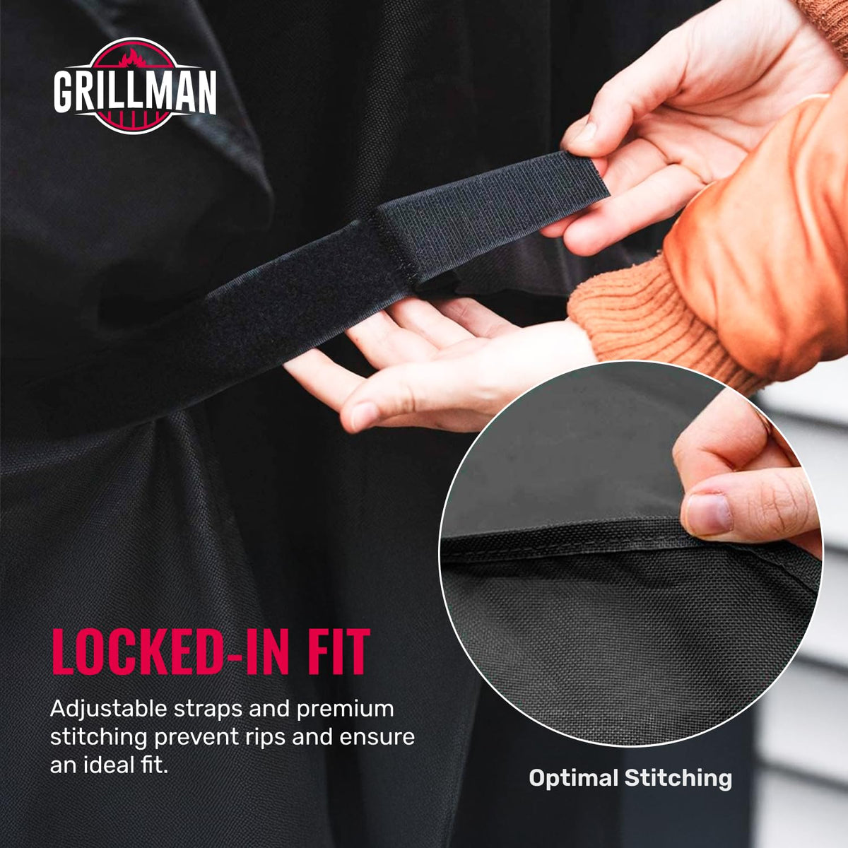 Grillman outdoor grill cover keeps your barbecue ready with a tidy look.