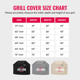Grillman premium side loop straps provide snug, wind-resistant fit