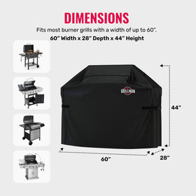 Grillman premium 60-inch grill cover waterproof material shields grill from rain