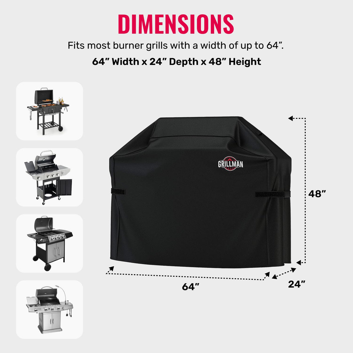 Grillman waterproof easy-clean design makes maintenance quick after grilling.