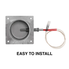 GRILLME ignitor at firepot bottom ensures reliable ignition