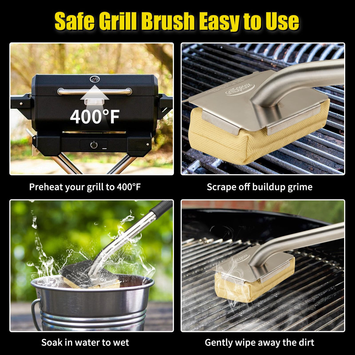 GrillSpesoX compatible with porcelain, ceramic, cast iron, and stainless steel grates