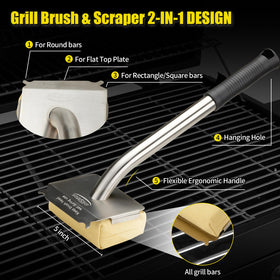 GrillSpesoX replaceable brush head for ongoing performance