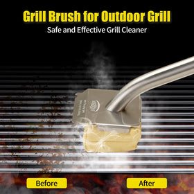 GrillSpesoX built-in scraper tackles cold buildup and stubborn stains