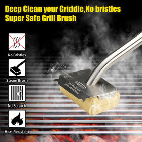 GrillSpesoX sturdy stainless steel handle provides solid control away from heat