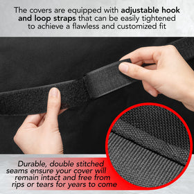 GrillTough 52-inch cover detail demonstrates easy clean surface for quick maintenance