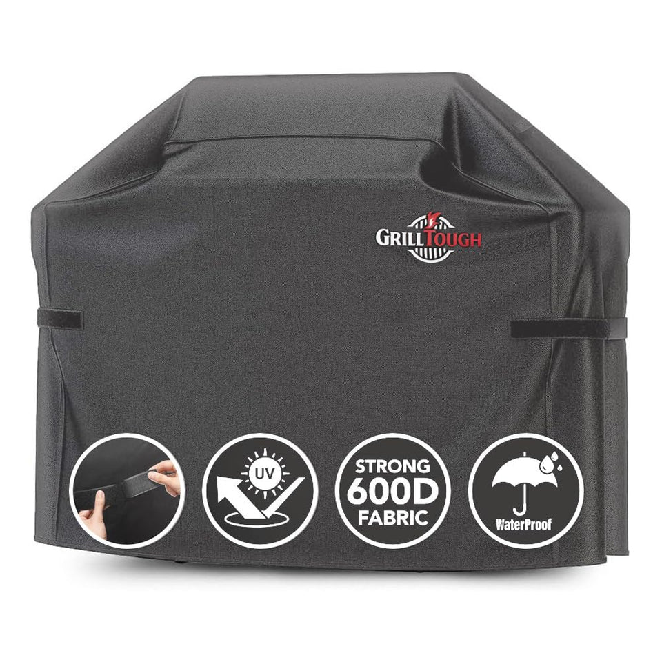GrillTough 60inch cover in waterproof fabric protects your outdoor grill.