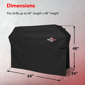 GrillTough 64-inch fit covers large outdoor grills securely