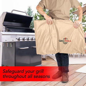 GrillTough fit for Weber Genesis Char-Broil grills with secure coverage.
