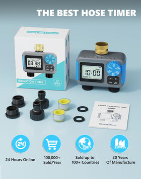 Grillum sprinkler timer ideal for gardens, lawns, patios, and greenhouses