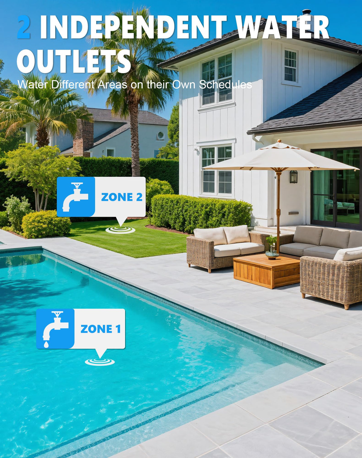 Grillum WiFi Sprinkler Timer app control interface for scheduling