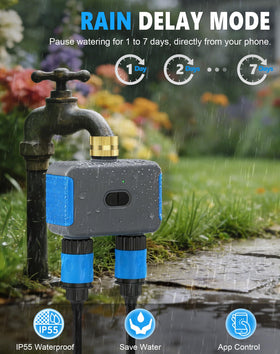 Grillum WiFi Sprinkler Timer IP55 rated durability and weather protection