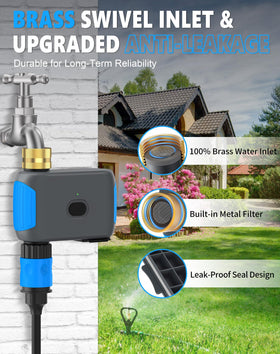 Voice control with Alexa and Google Assistant for hands-free irrigation.