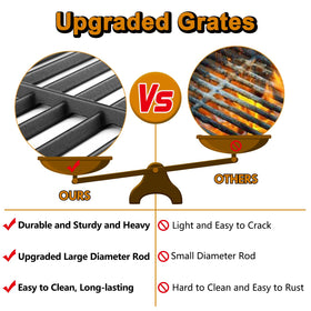 Grill ValueParts rust resistant enamel coating for long lasting grilling surface
