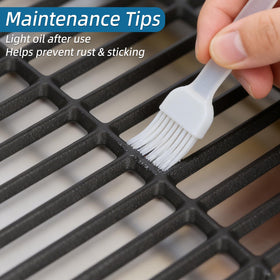 Grimate grill grates after cleaning with light oil for protection.