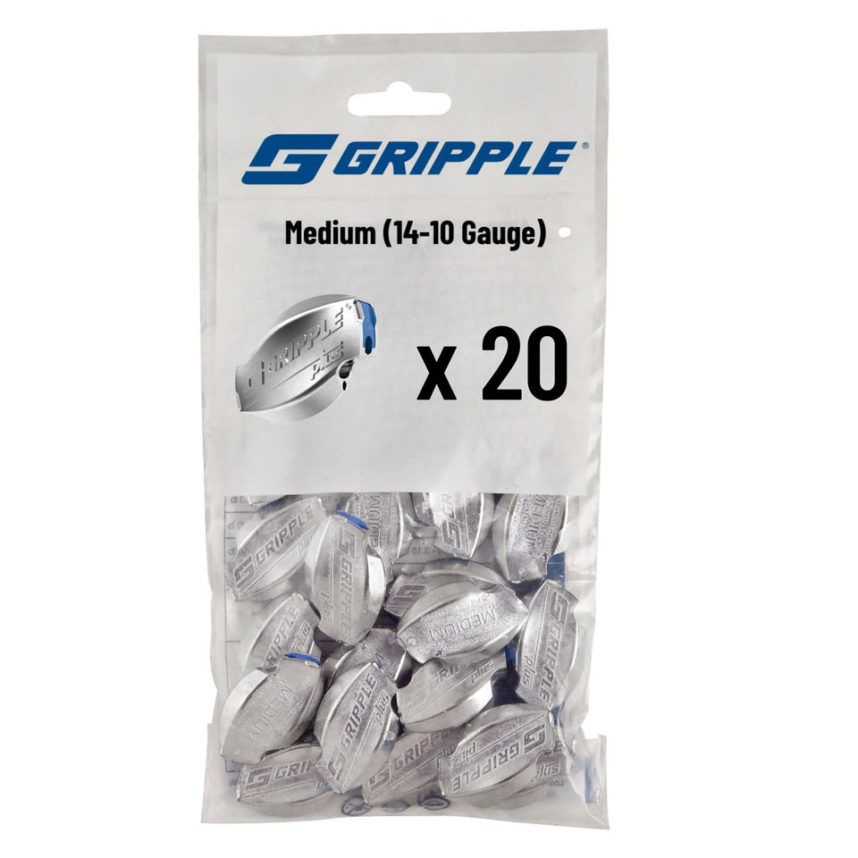 GRIPPLE wire joiner medium assembly shows quick one-step join and tension.