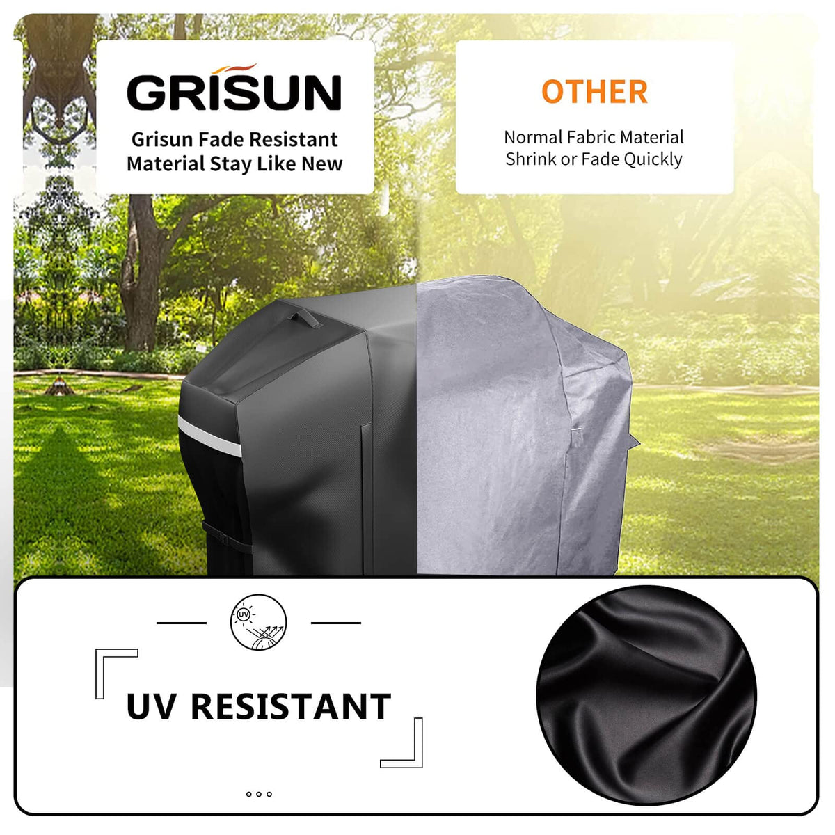 GRISUN 5482 zipper design enabling easy loading on hooded griddle