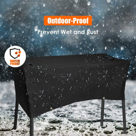 Durable 600D fabric cover protects against weather and fading