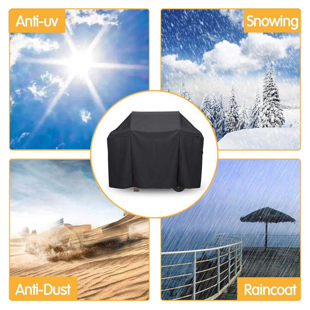 GRISUN 7139 gift-ready cover for grill lovers
