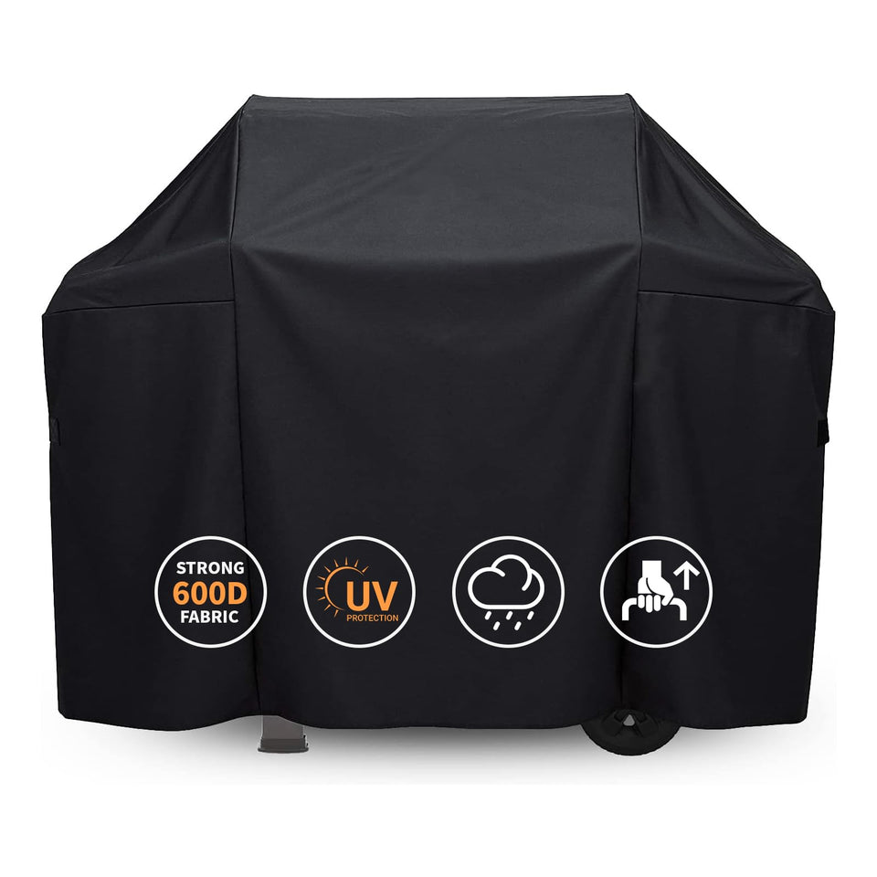 GRISUN 7139 grill cover on Weber Spirit grill provides all-weather protection