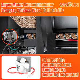 GRISUN auger motor test feeding pellets into the fire pot during a test run.